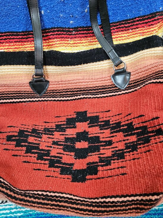 Handbags - Serape falsa western purse tote bag